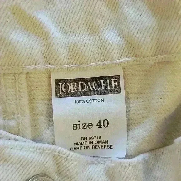 Jordache Vintage White Cotton Classic Fit Shorts Size 40 - Picture 2 of 5